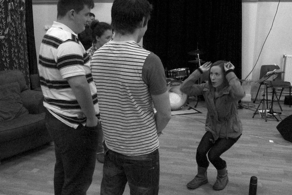 Katy Owen directs Rhys and Llyr in Christmas Cabaret, 2013