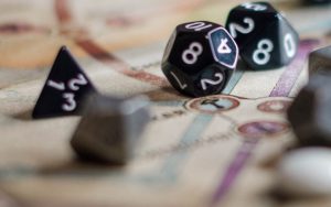 Selection of different multi-sided gaming dice