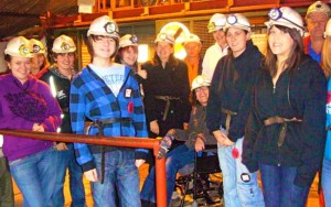 Young people from Mess Up The Mess at Big Pit