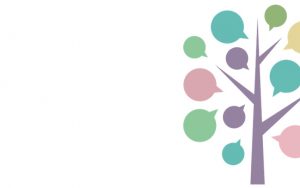 A stylised tree in pastel colours